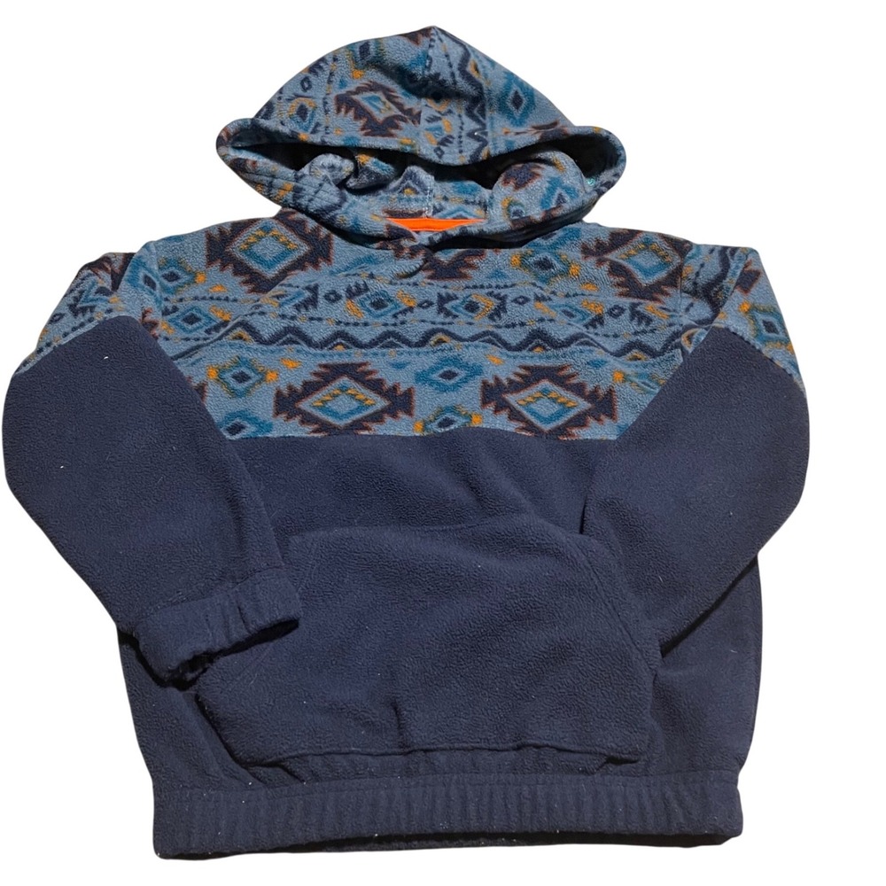 Sonoma Goods for Life Fleece Hoodie Southwestern‎ Print Blue Size 6 Kids